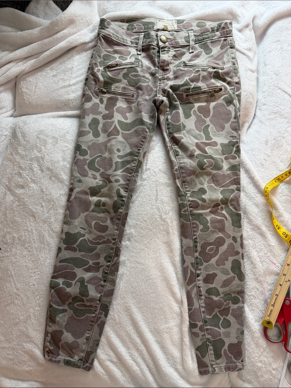 Current Elliott Camo Skinny Women’s Jeans - Green/Brown 2483